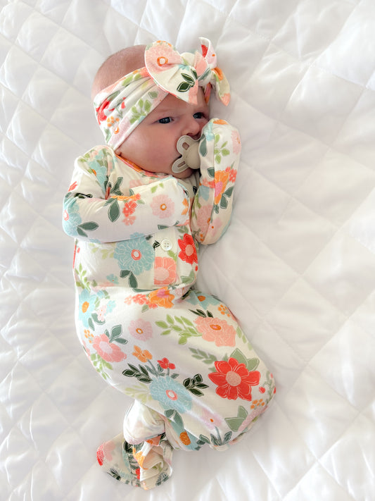 Cottage Blooms Knotted Gown