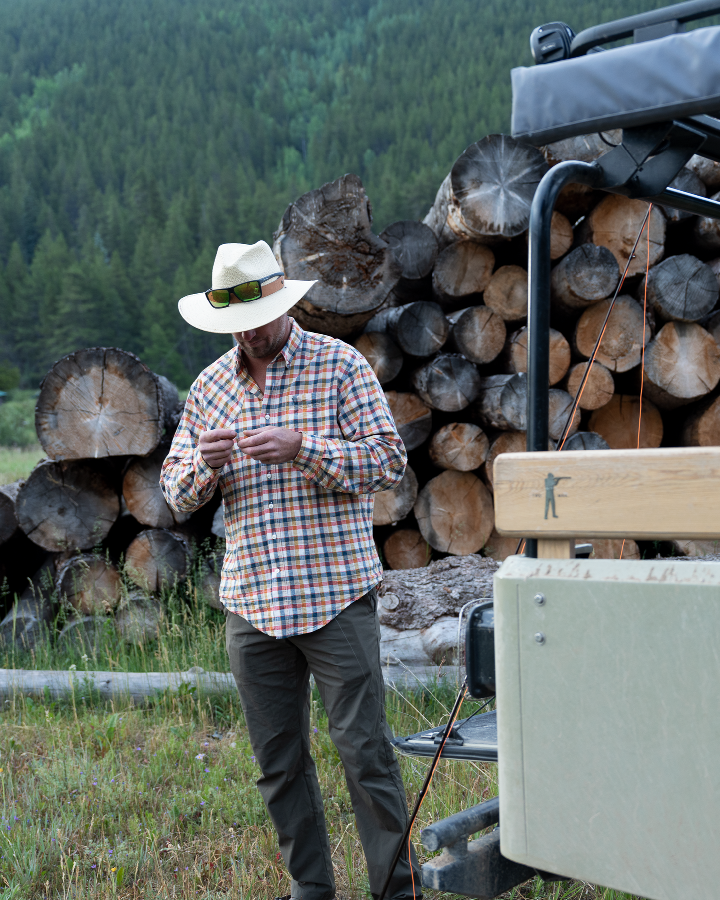 Brimmed Field Hat - Burlap Straw