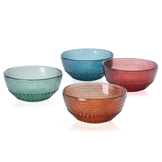 Tonal Hobnail Bowl Glassware, Set of 4