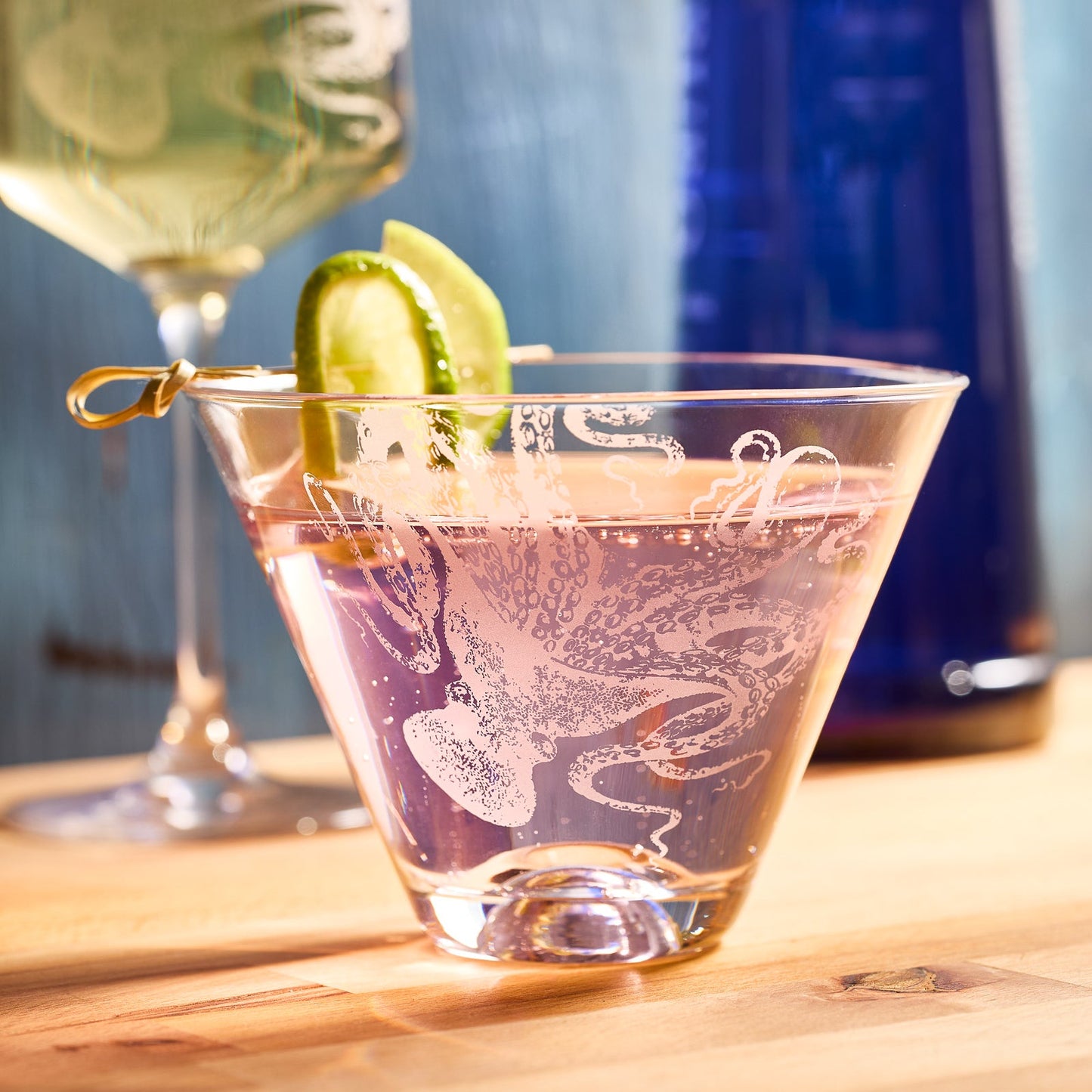 Lucy Stemless Martini Glasses, Set of 2