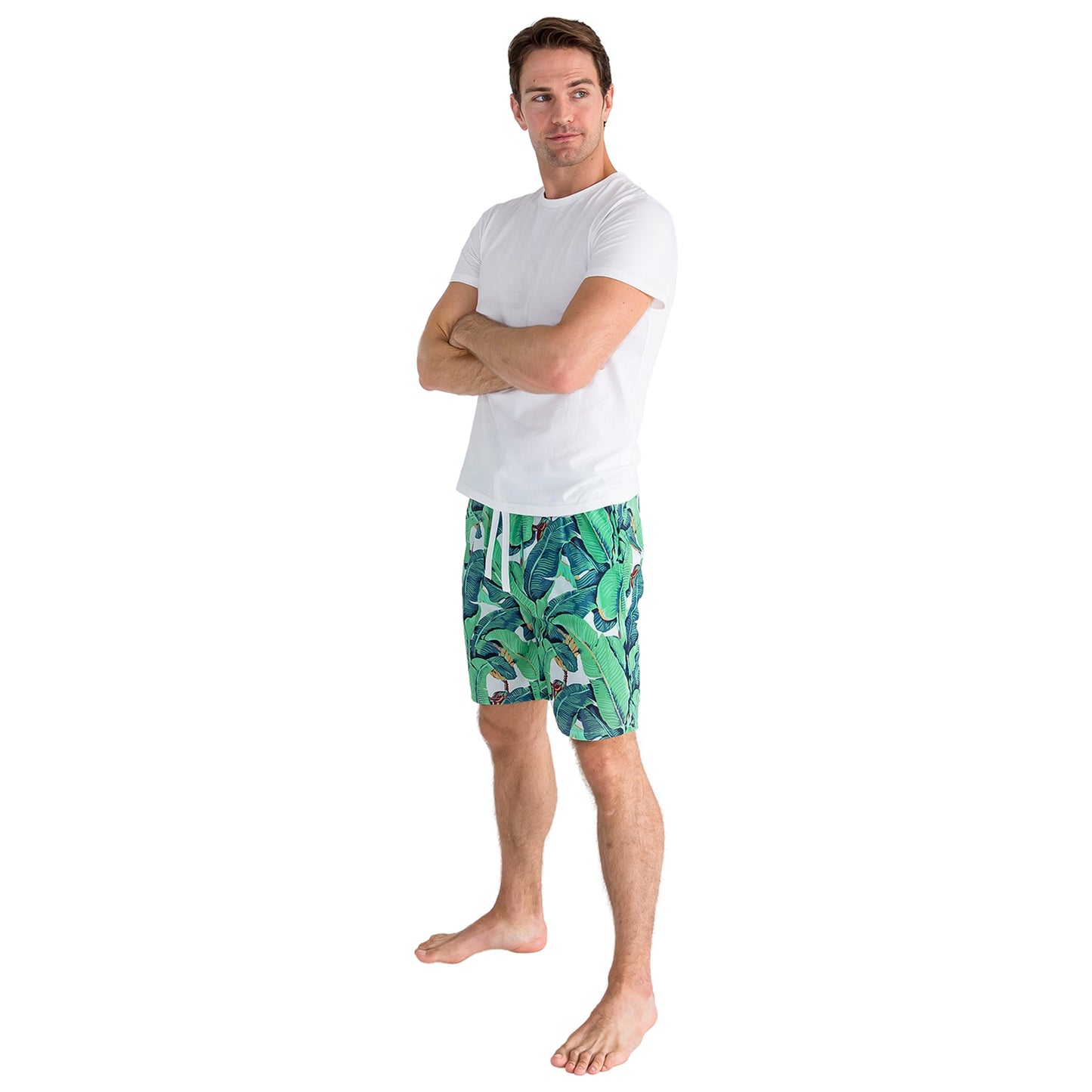 Men's Martinique® Green Banana Leaf Sleep Shorts