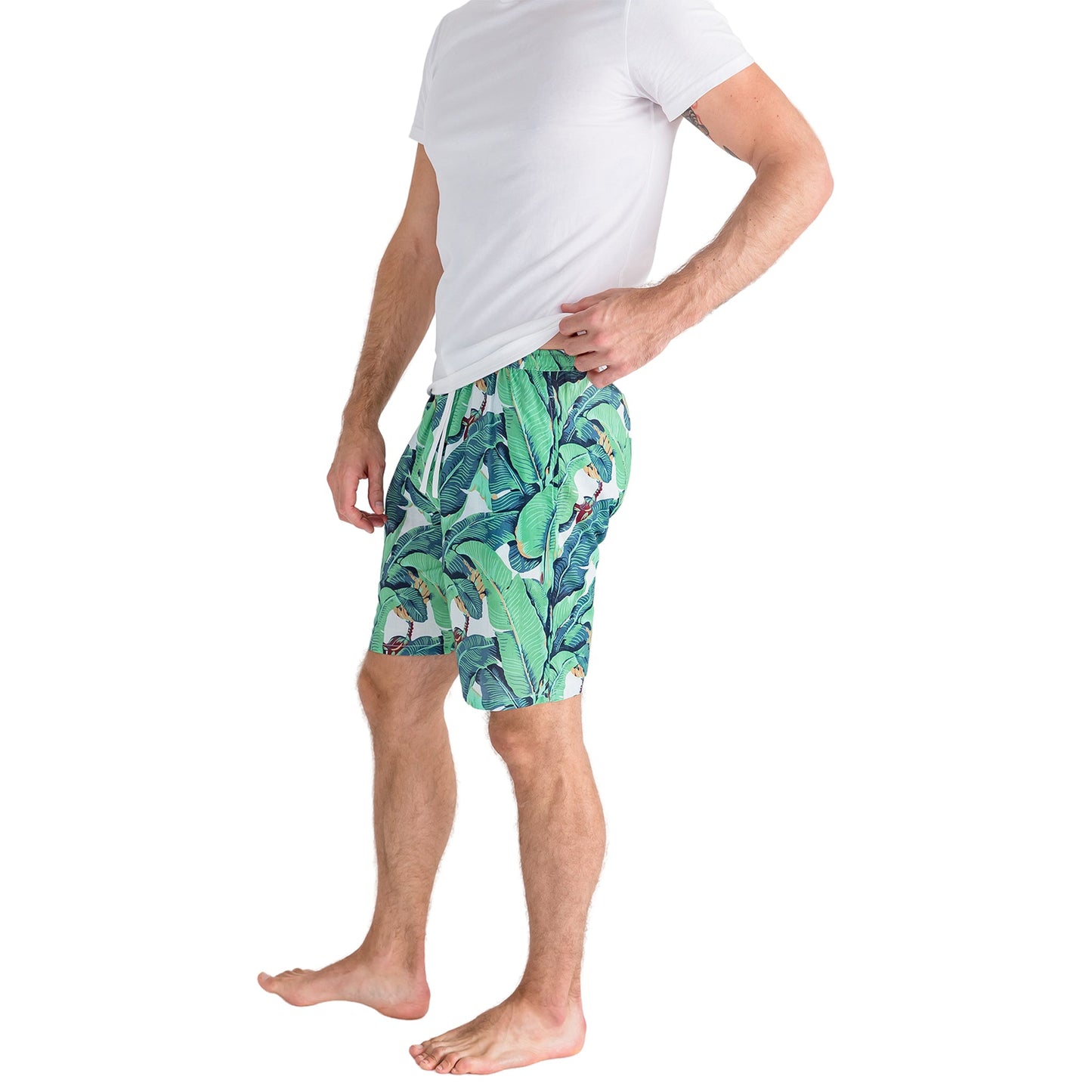 Men's Martinique® Green Banana Leaf Sleep Shorts