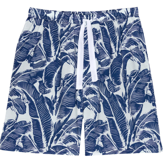 Men's Martinique® Blue Banana Leaf Sleep Shorts