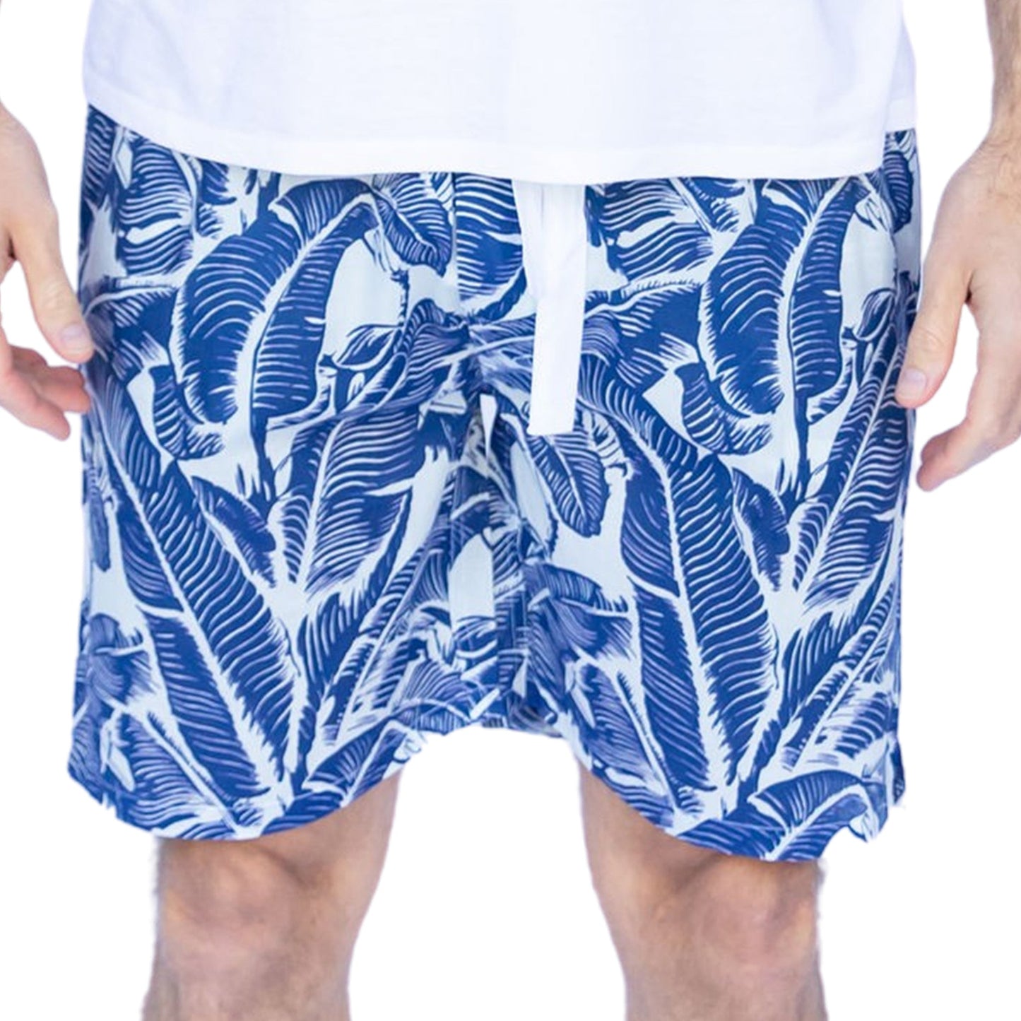Men's Martinique® Blue Banana Leaf Sleep Shorts
