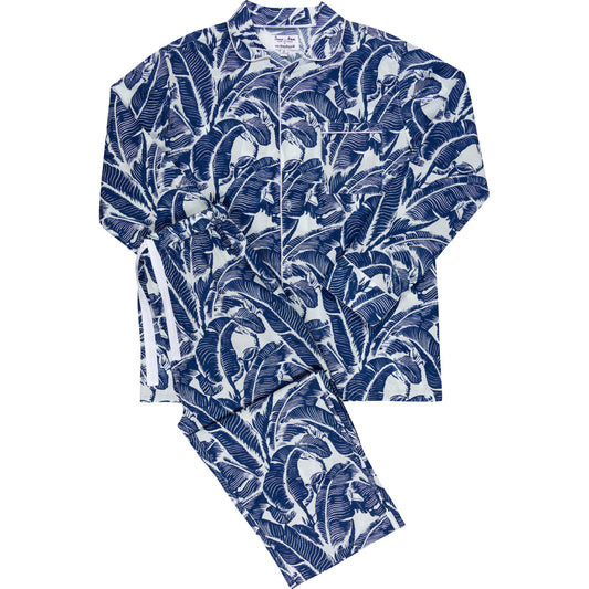 Men's Martinique® Blue Banana Leaf Long PJ Set
