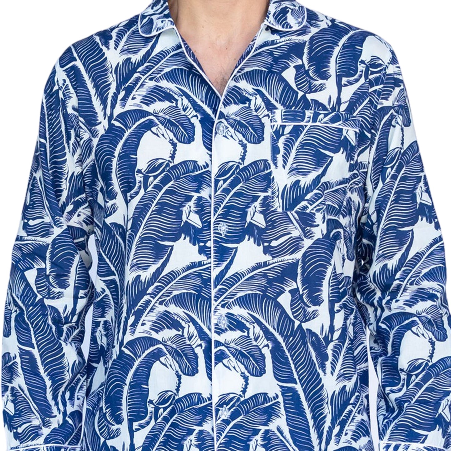 Men's Martinique® Blue Banana Leaf Long PJ Set