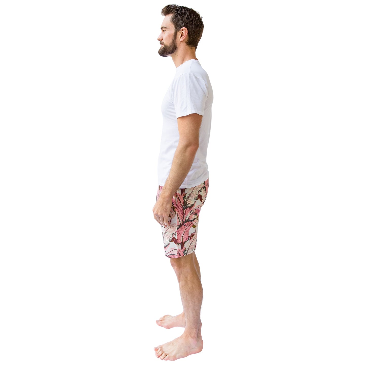 Men's Martinique® Pink Banana Leaf Sleep Shorts