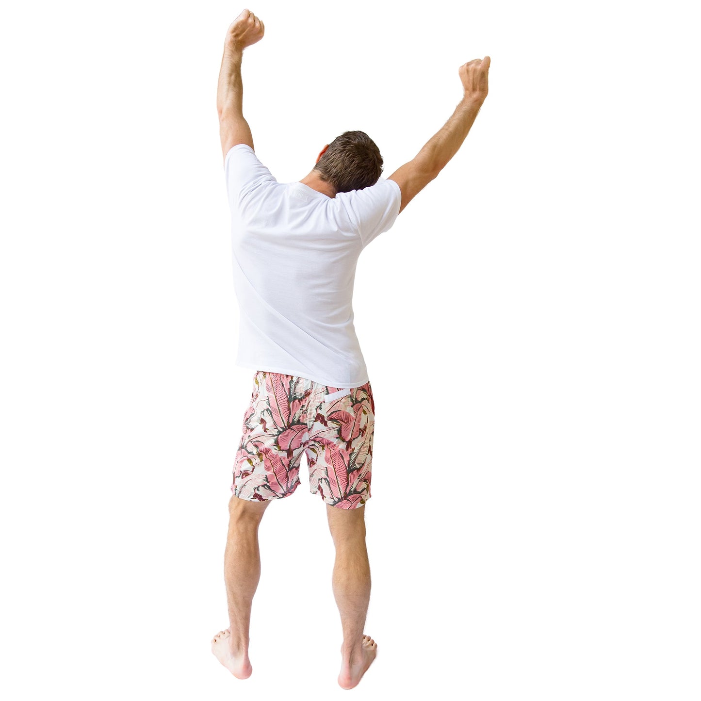 Men's Martinique® Pink Banana Leaf Sleep Shorts