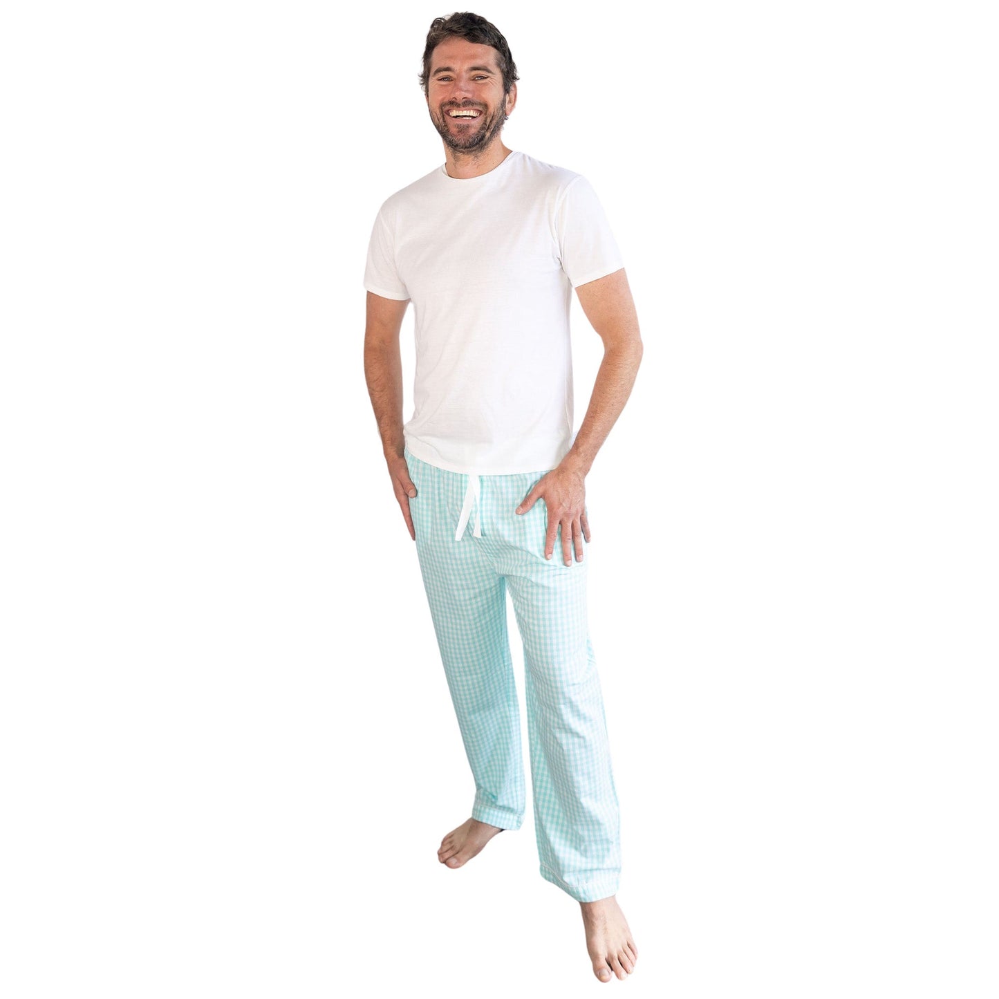 Men's Hepburn Gingham Mint PJ Pants