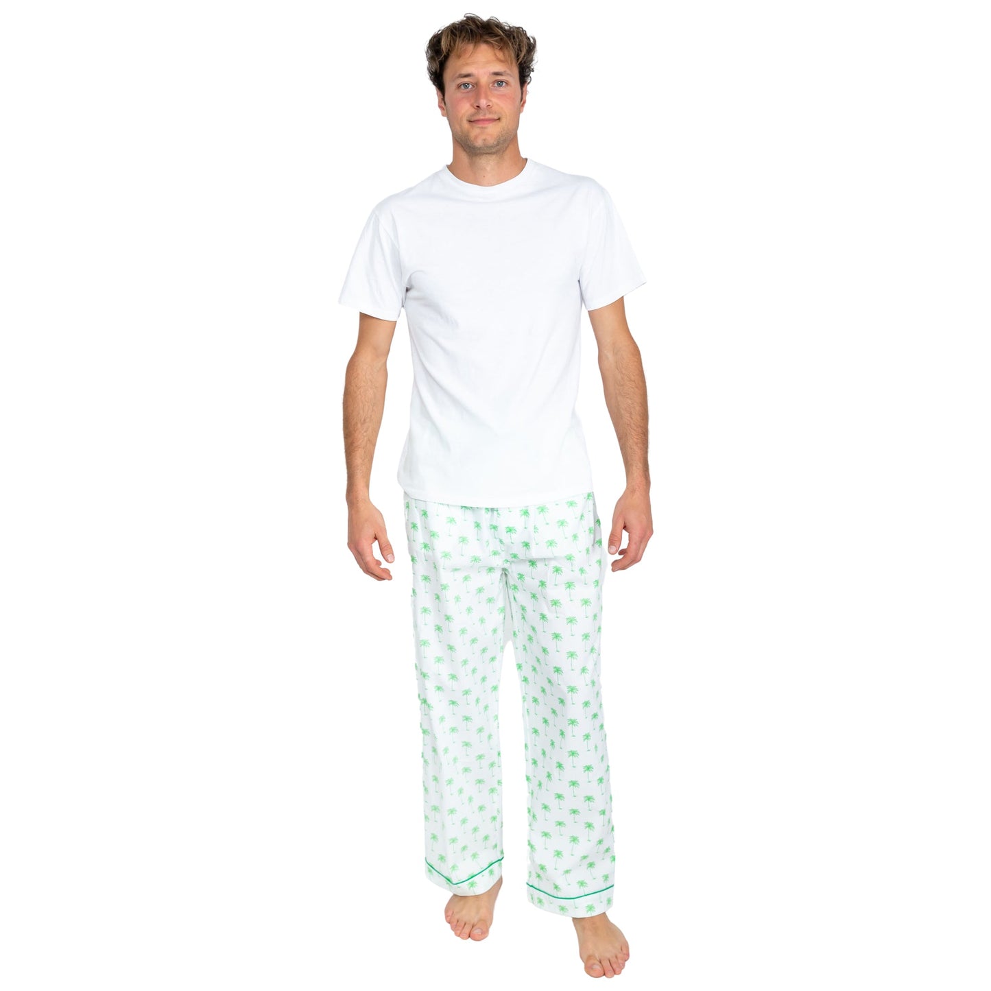 Men's Green Palm Tree PJ Pants
