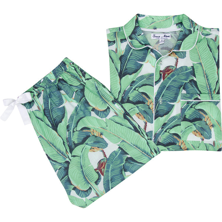 Men's Martinique® Green Banana Leaf Long PJ Set