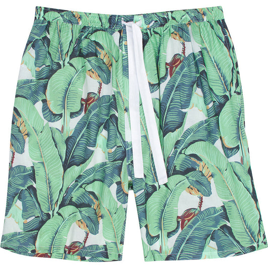 Men's Martinique® Green Banana Leaf Sleep Shorts