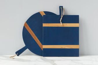 Carrot Island Charcuterie Cheese Board, Medium Rectangle, Navy Blue