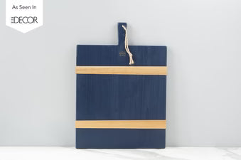 Carrot Island Charcuterie Cheese Board, Medium Rectangle, Navy Blue