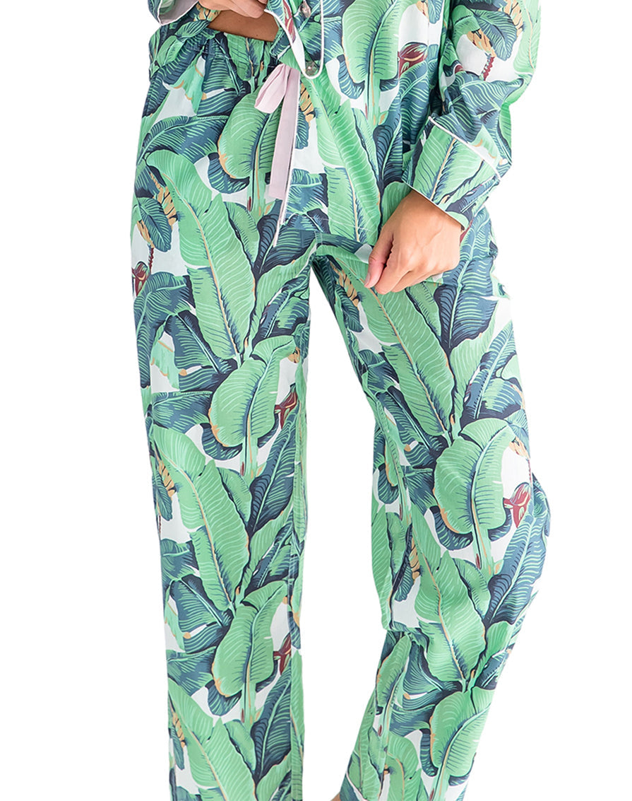 Women's Martinique® Green Banana Leaf PJ Pants