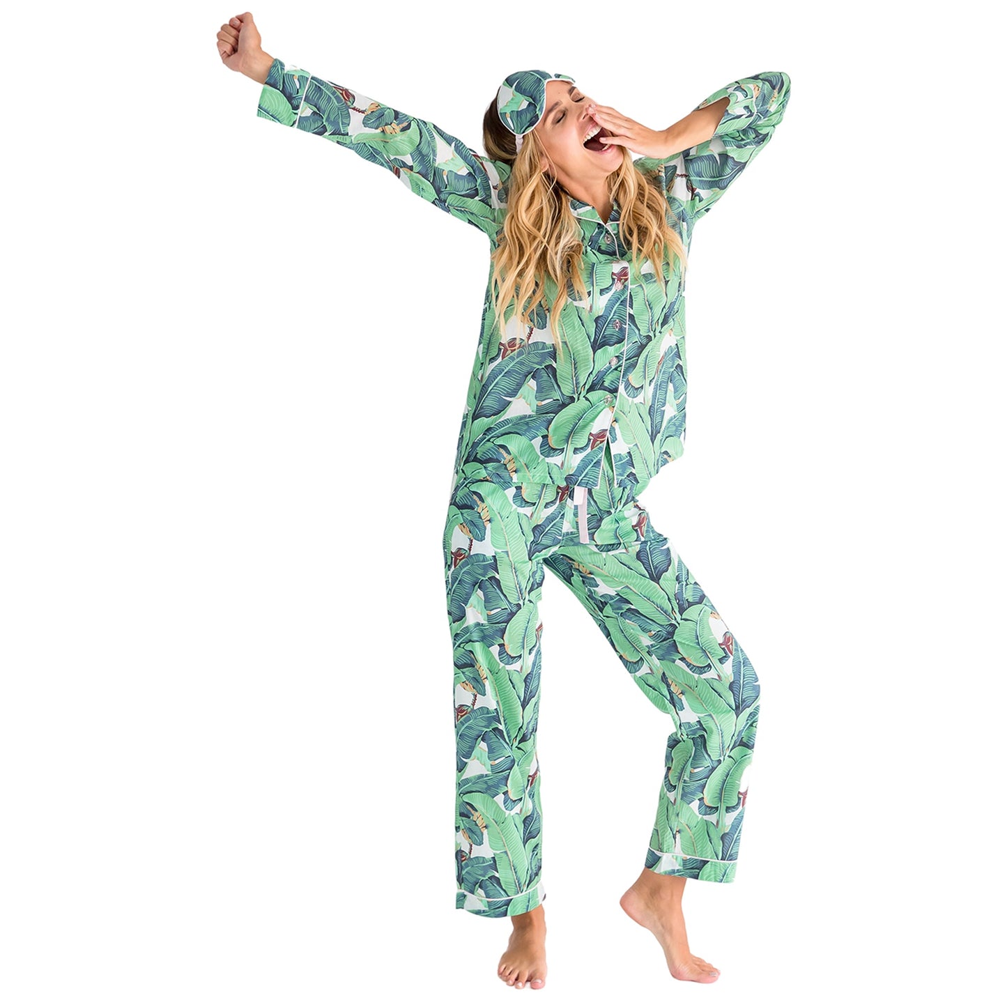Women's Martinique® Green Banana Leaf PJ Pants