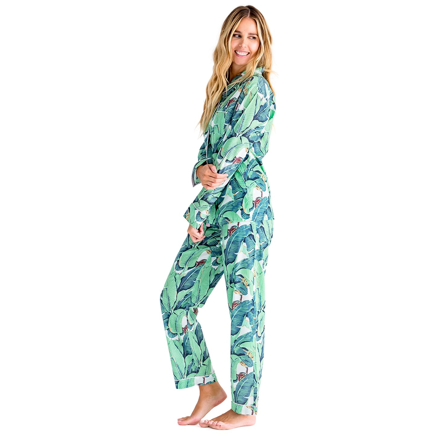 Women's Martinique® Green Banana Leaf PJ Pants