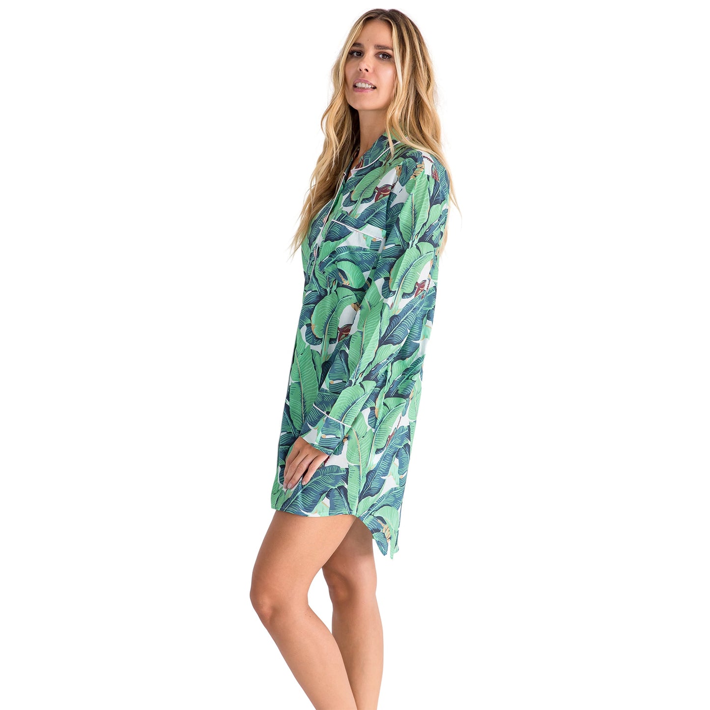Women's Martinique® Green Banana Leaf Night Shirt