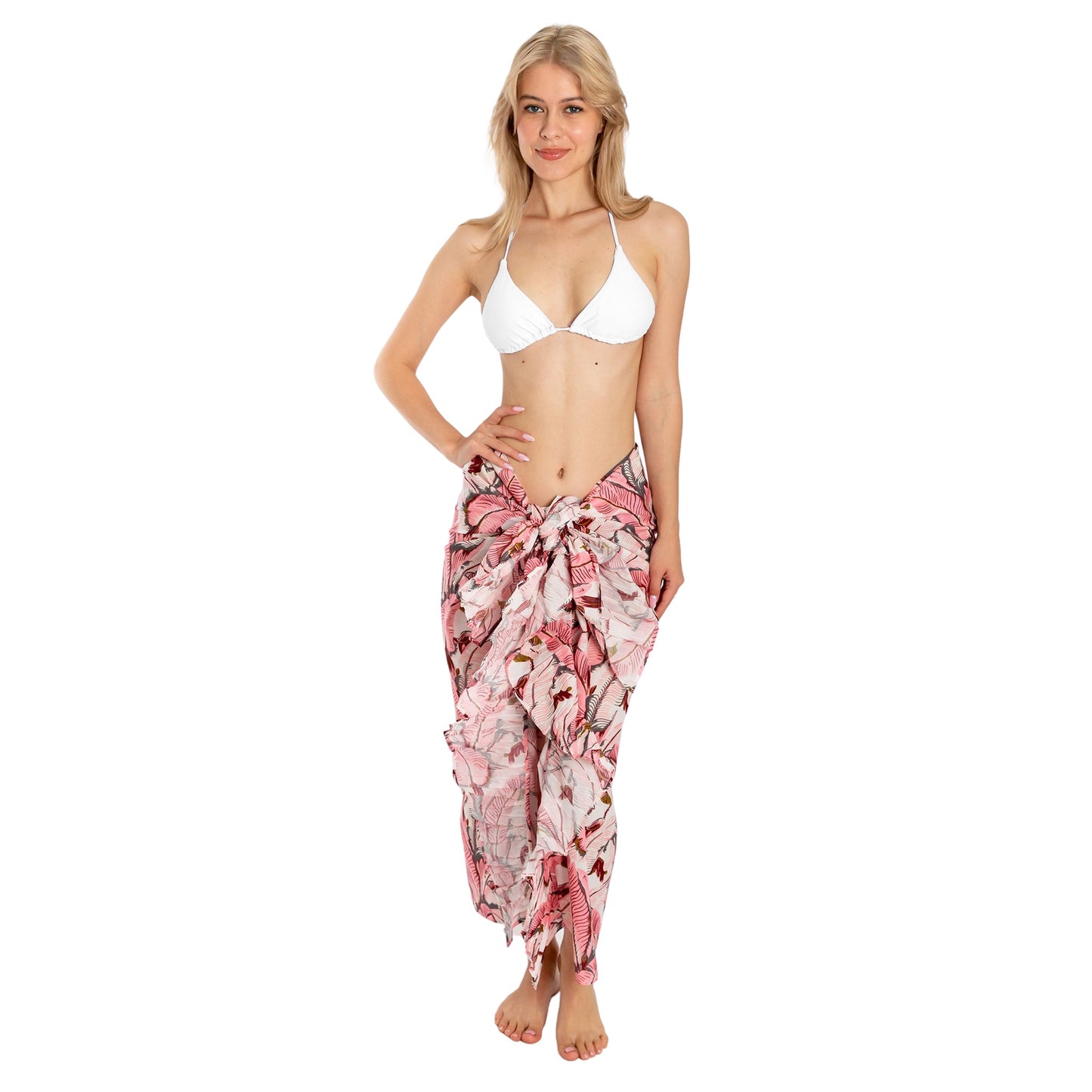 Women's Martinique® Pink Banana Leaf Sarong