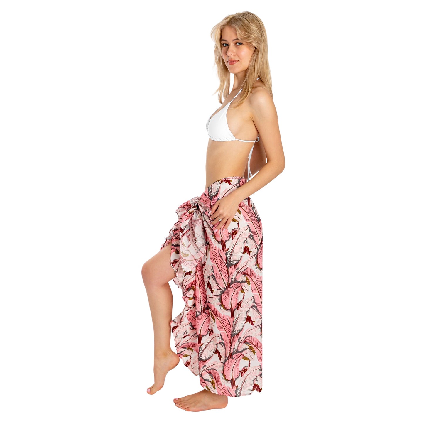 Women's Martinique® Pink Banana Leaf Sarong