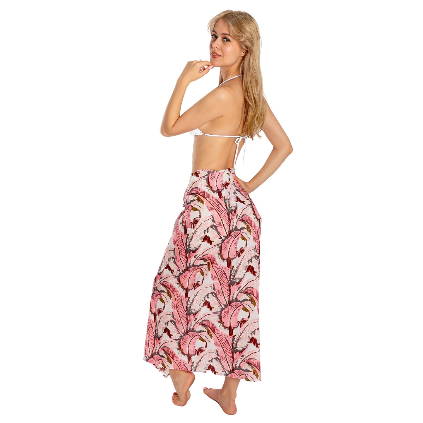 Women's Martinique® Pink Banana Leaf Sarong