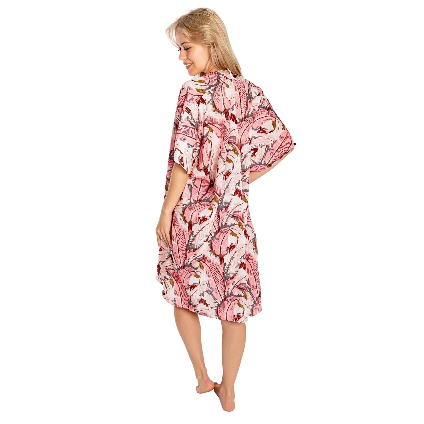 Women's Martinique® Pink Banana Leaf Cover Up