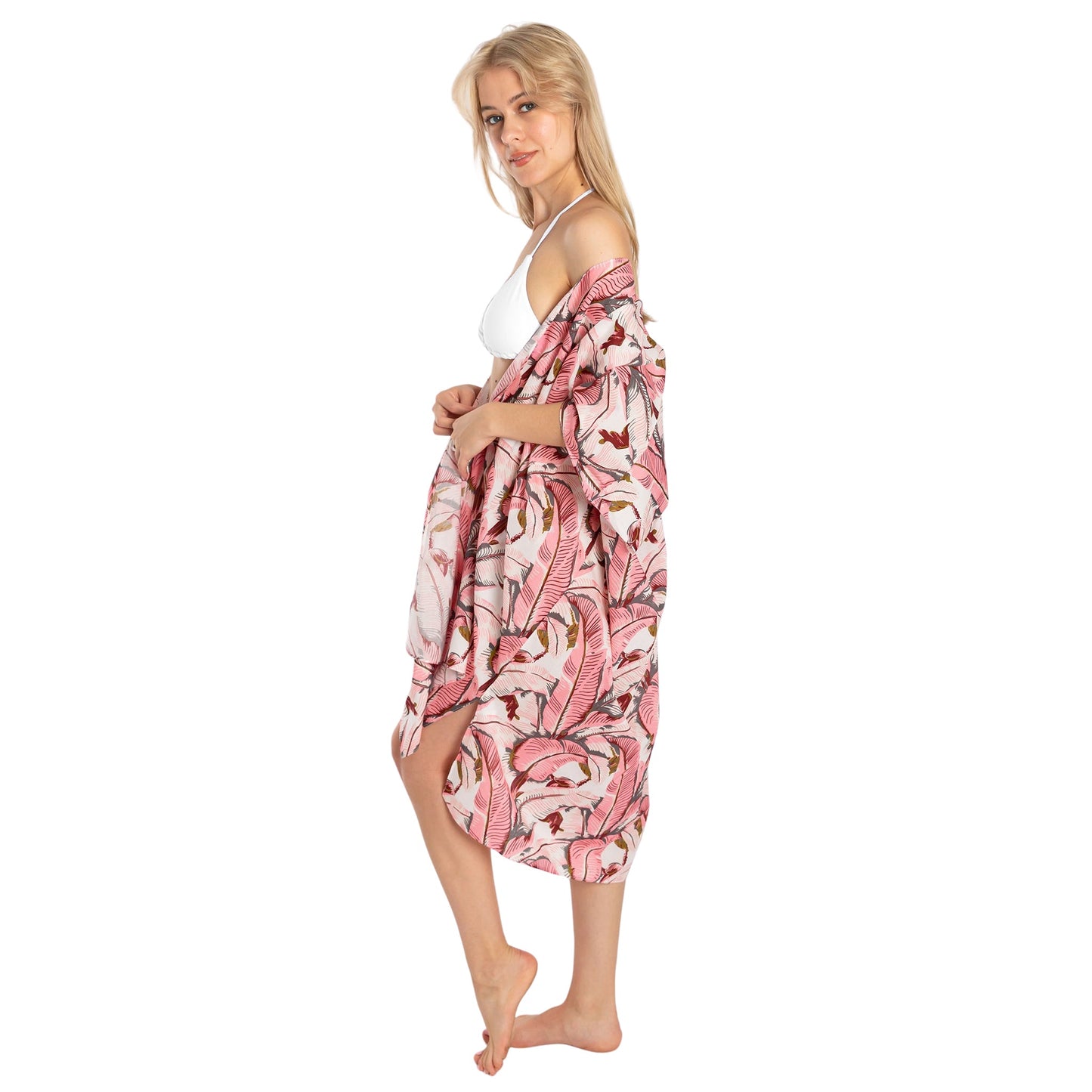 Women's Martinique® Pink Banana Leaf Cover Up