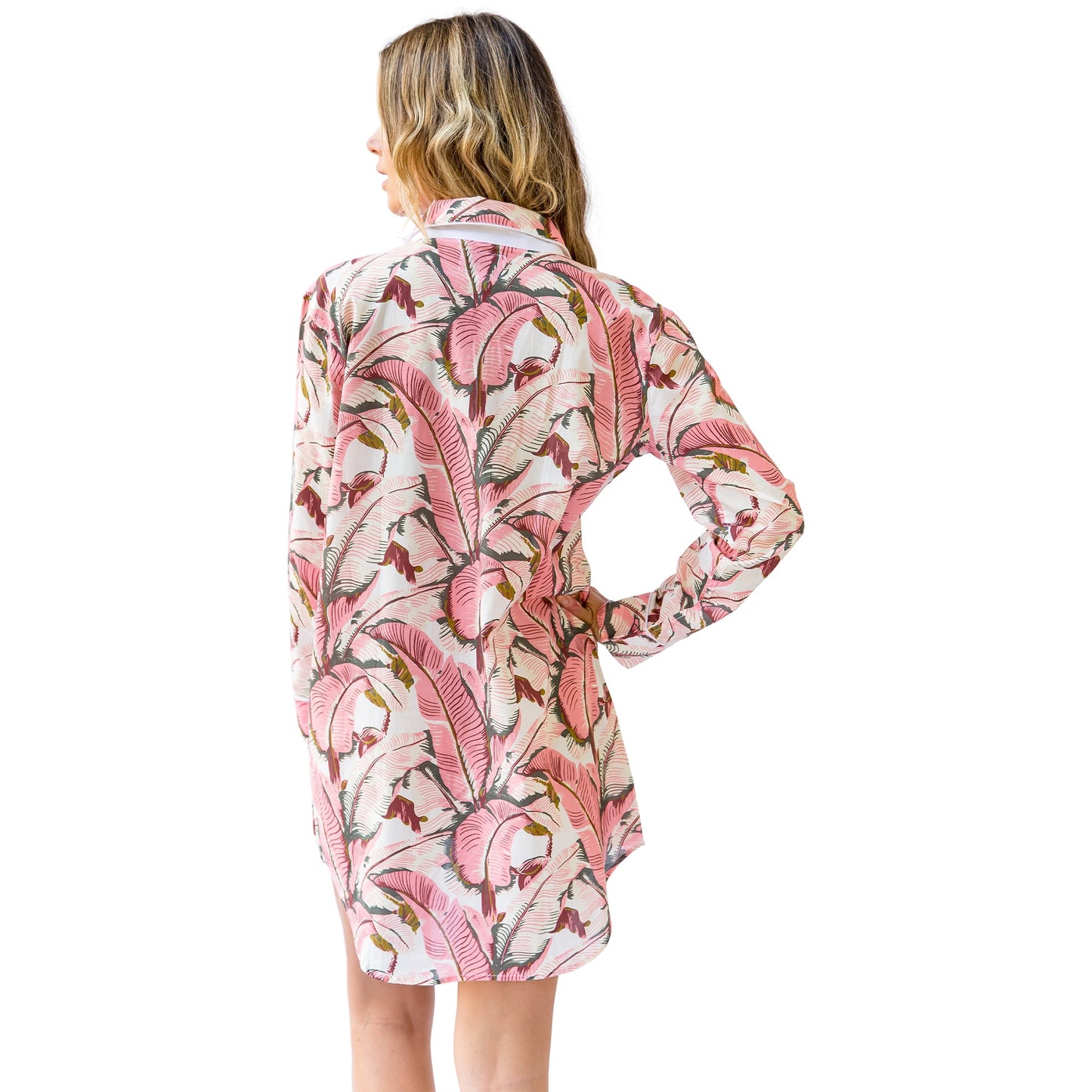 Women's Martinique® Pink Banana Leaf Night Shirt