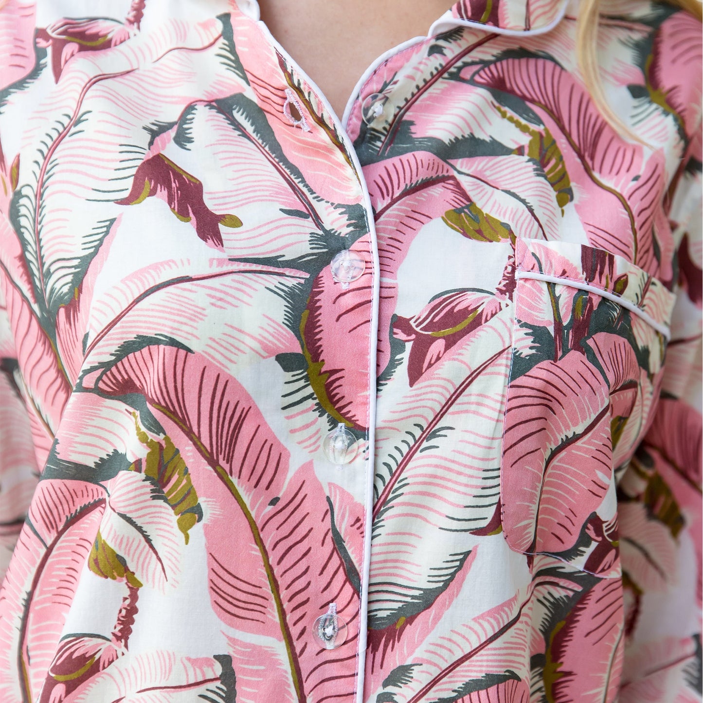 Women's Martinique® Pink Banana Leaf Night Shirt