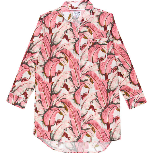 Women's Martinique® Pink Banana Leaf Night Shirt