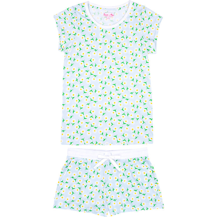 Women's Daisy Jersey Short PJ Set