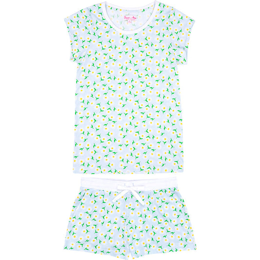 Women's Daisy Jersey Short PJ Set