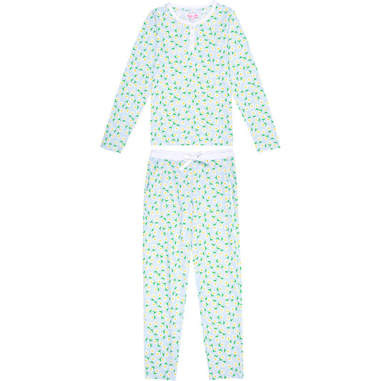 Women's Daisy Jersey Long PJ Set