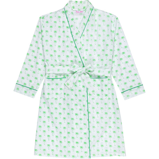 Women's Green Palm Tree Robe