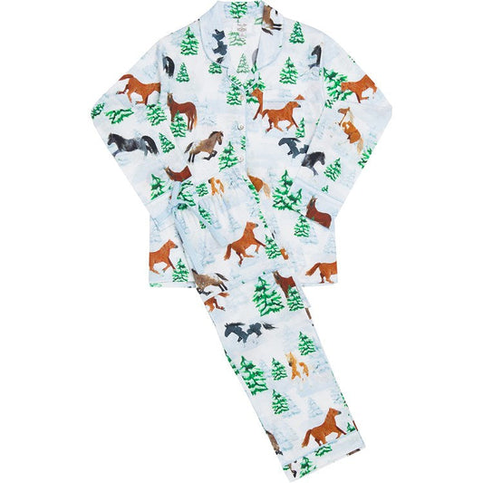 Women's Skydog Wild & Free SILK Long PJ Set