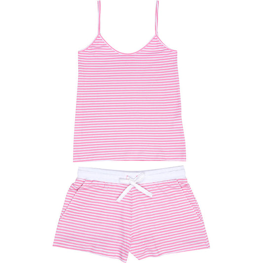 Women's Peony Stripe Jersey Camisole Set