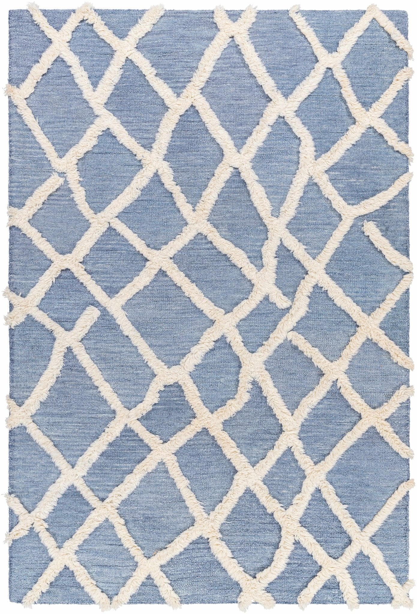 Adica Blue Wool Area Rug - Clearance - Marsh and Manor Collective