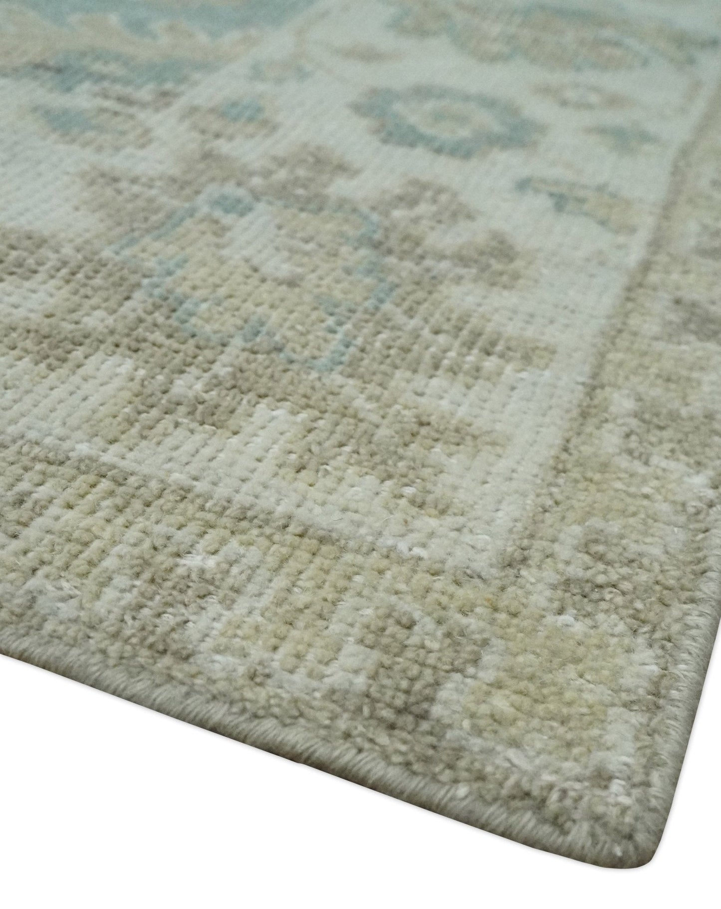 Antique Design Medallion Earthy Ivory and Camel 8x10 wool Area Rug - Marsh and Manor Collective
