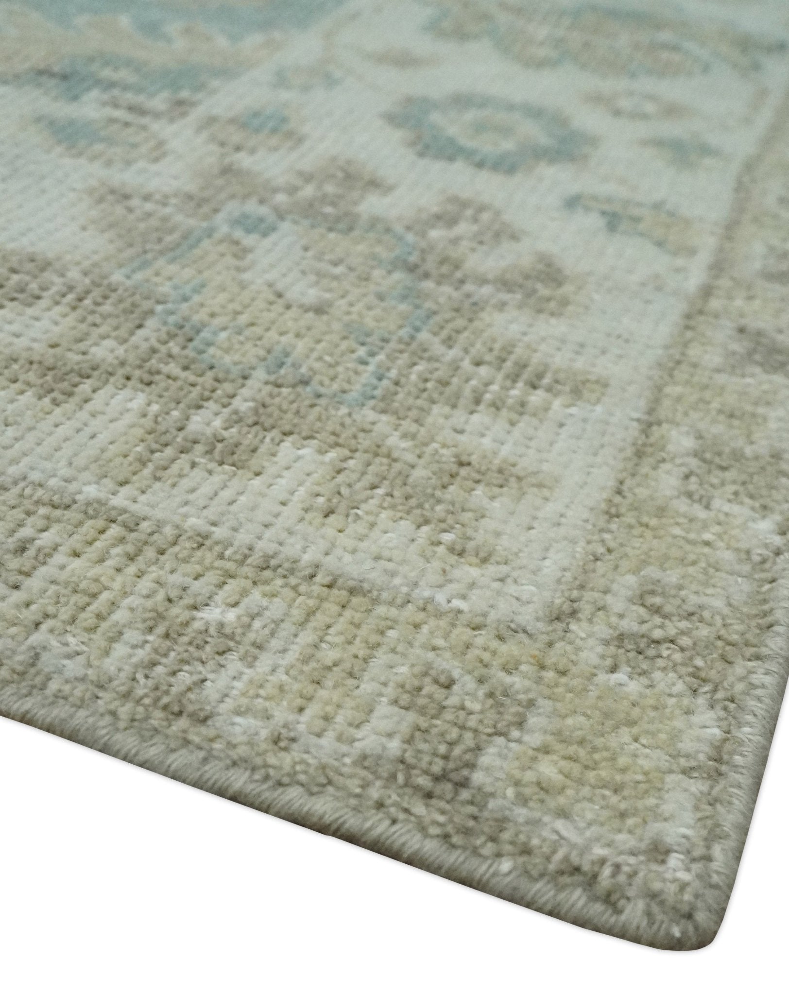 Antique Design Medallion Earthy Ivory and Camel 8x10 wool Area Rug - Marsh and Manor Collective