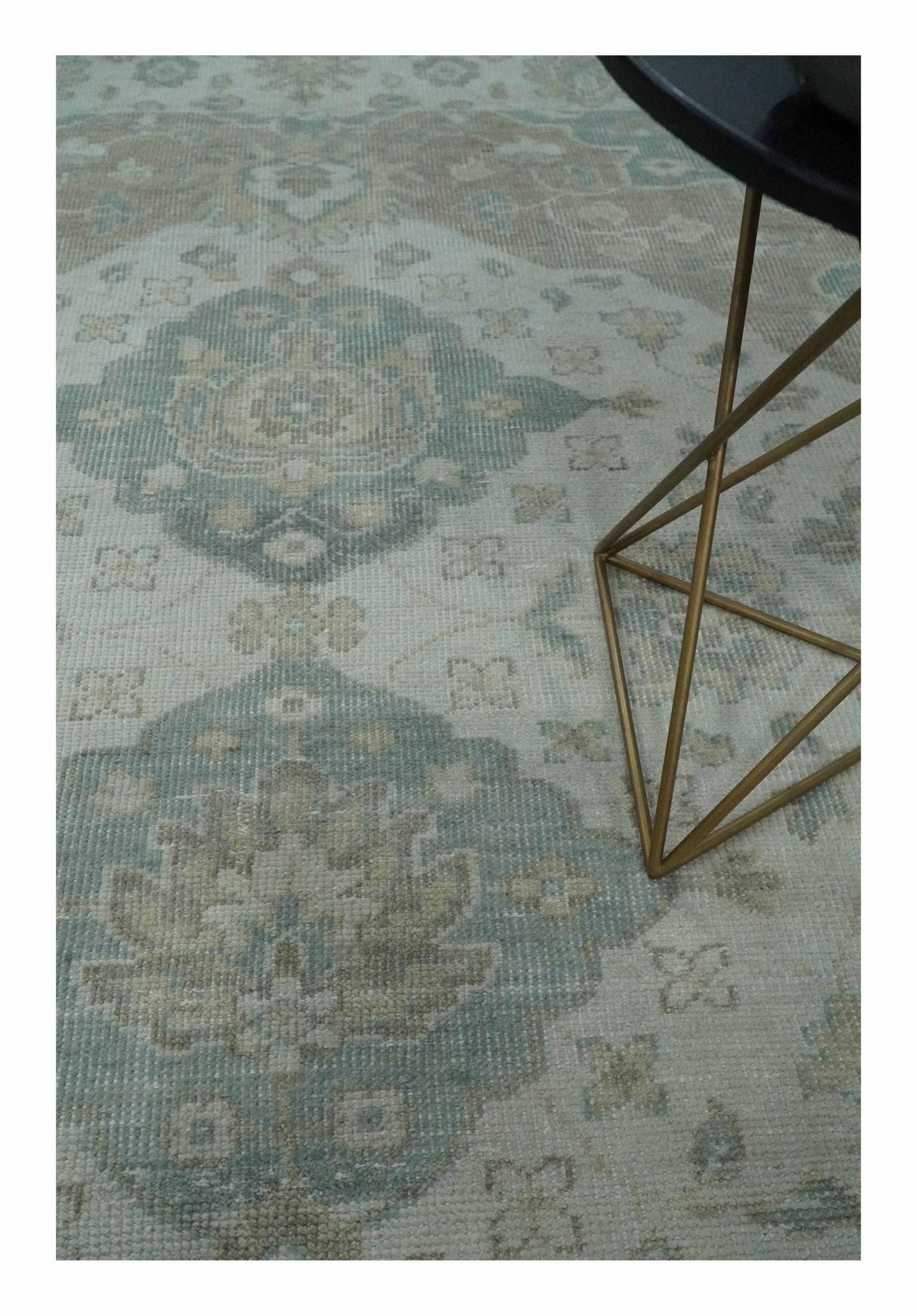 Antique Design Medallion Earthy Ivory and Camel 8x10 wool Area Rug - Marsh and Manor Collective