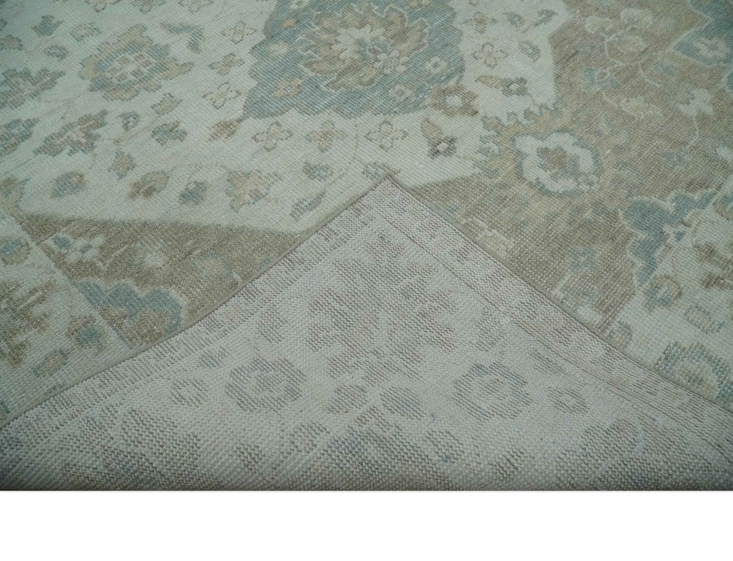 Antique Design Medallion Earthy Ivory and Camel 8x10 wool Area Rug - Marsh and Manor Collective