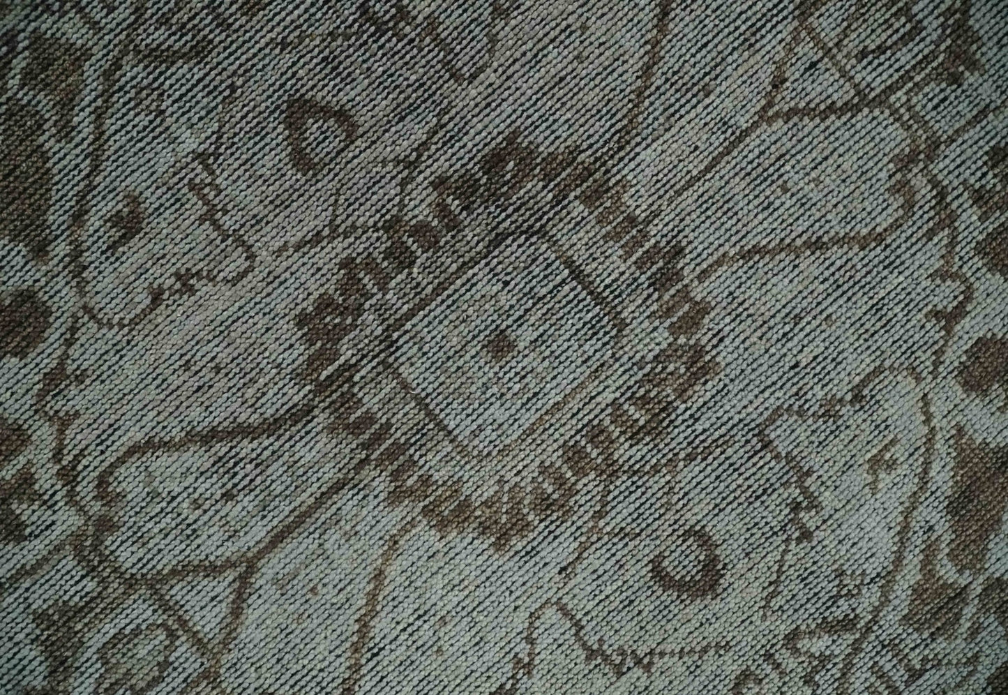 Antique Design Traditional Heriz Medallion Silver, Charcoal and Brown Hand Knotted 8x10 wool area Rug - Marsh and Manor Collective