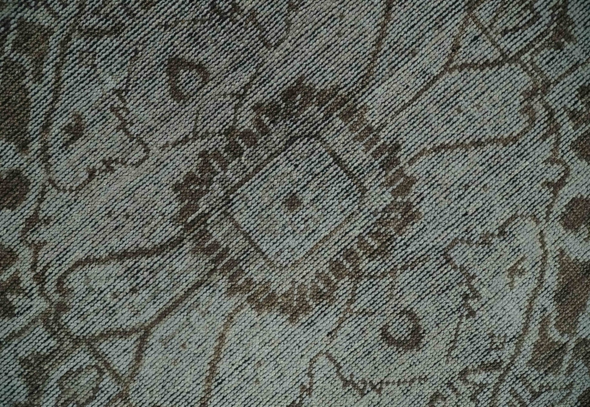 Antique Design Traditional Heriz Medallion Silver, Charcoal and Brown Hand Knotted 8x10 wool area Rug - Marsh and Manor Collective