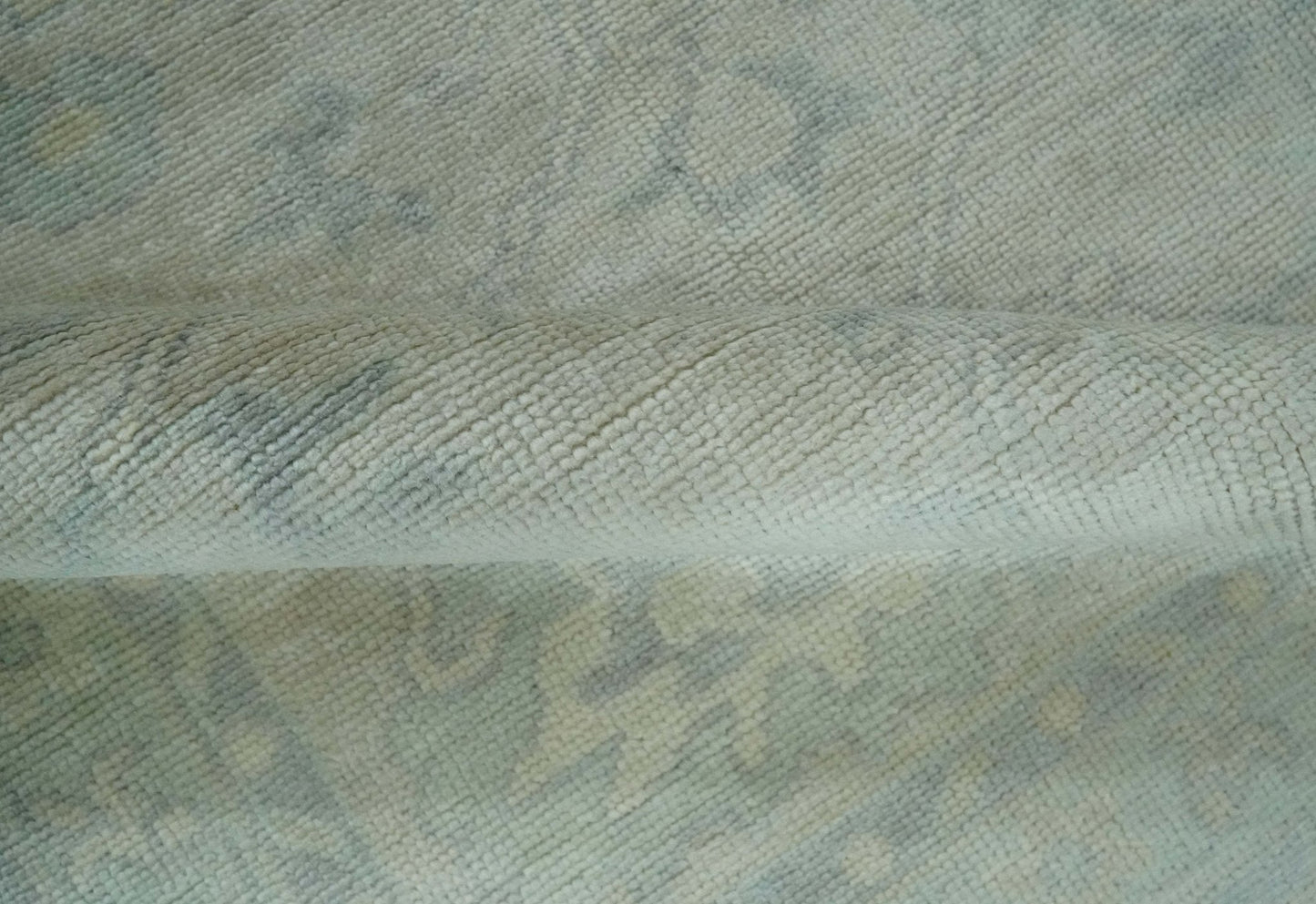 Antique Finish Silver, Gray and Charcoal Hand Knotted Oriental Oushak 8x10 wool Area Rug - Marsh and Manor Collective