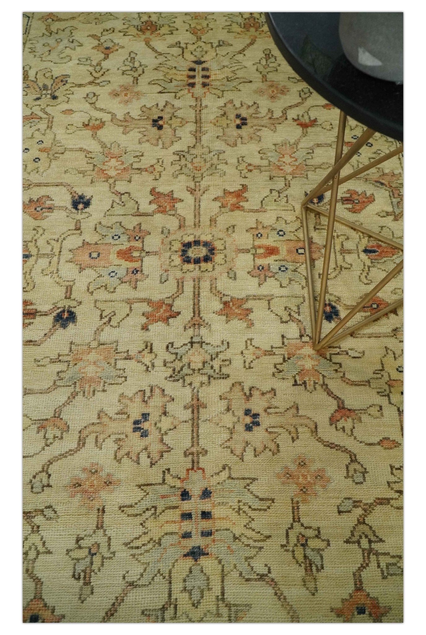 Antique Style Empress Tabriz 6x8 Hand Knotted Beige and Rust Modern Traditional Wool Rug | N35368 - Marsh and Manor Collective