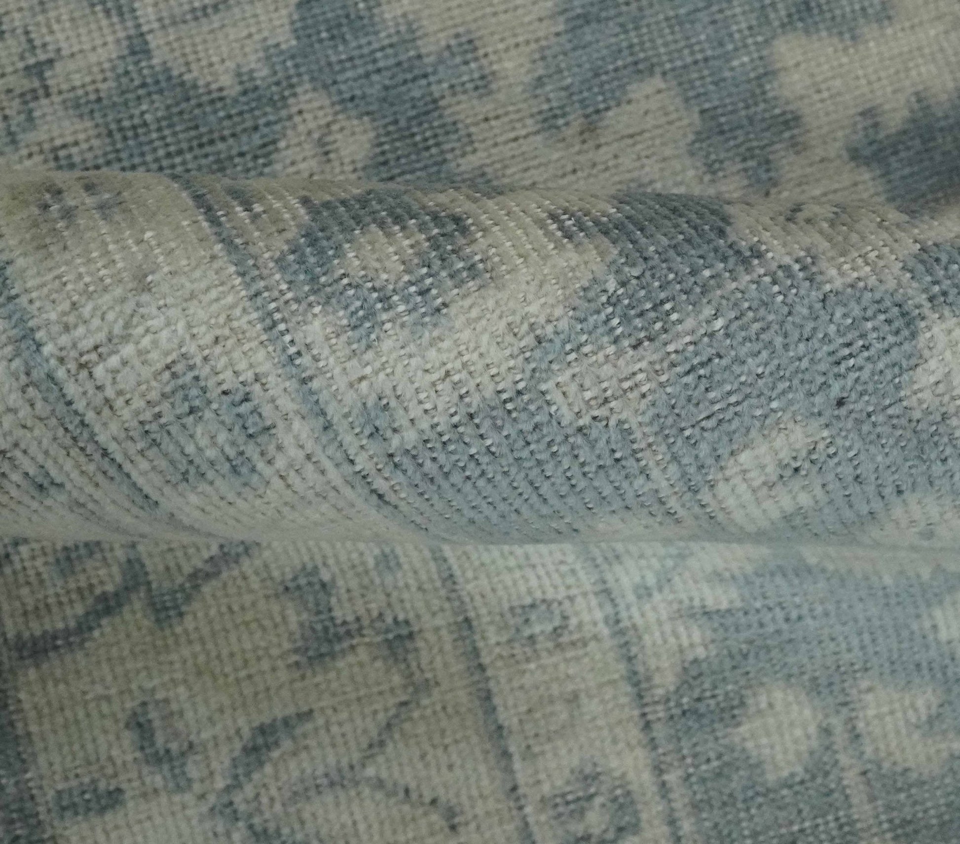 Antique Style Ivory and Charcoal Hand Knotted Traditional Oushak 2x4 wool Bedside Rug - Marsh and Manor Collective