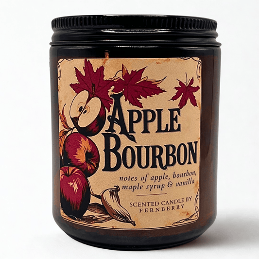 Apple Bourbon - Wood Wick Candle 8oz (Fall Candle) - Marsh and Manor Collective