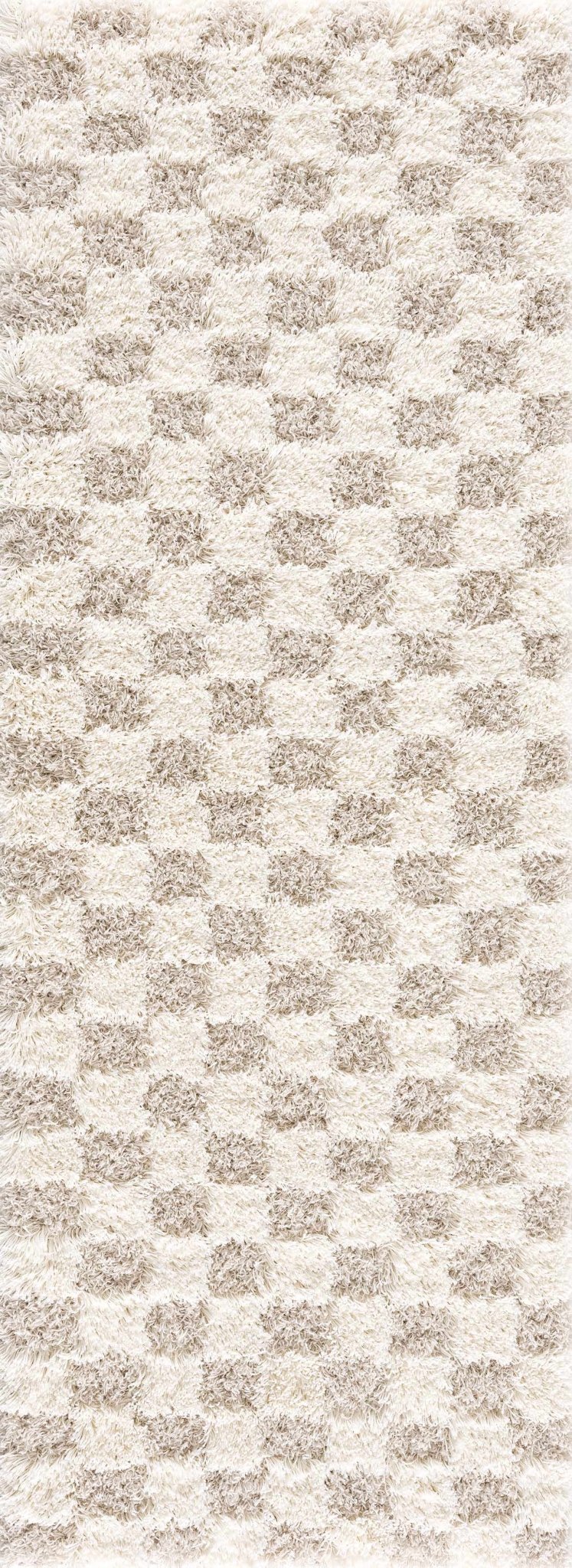 Atira Light Brown Checkered Area Rug - Marsh and Manor Collective