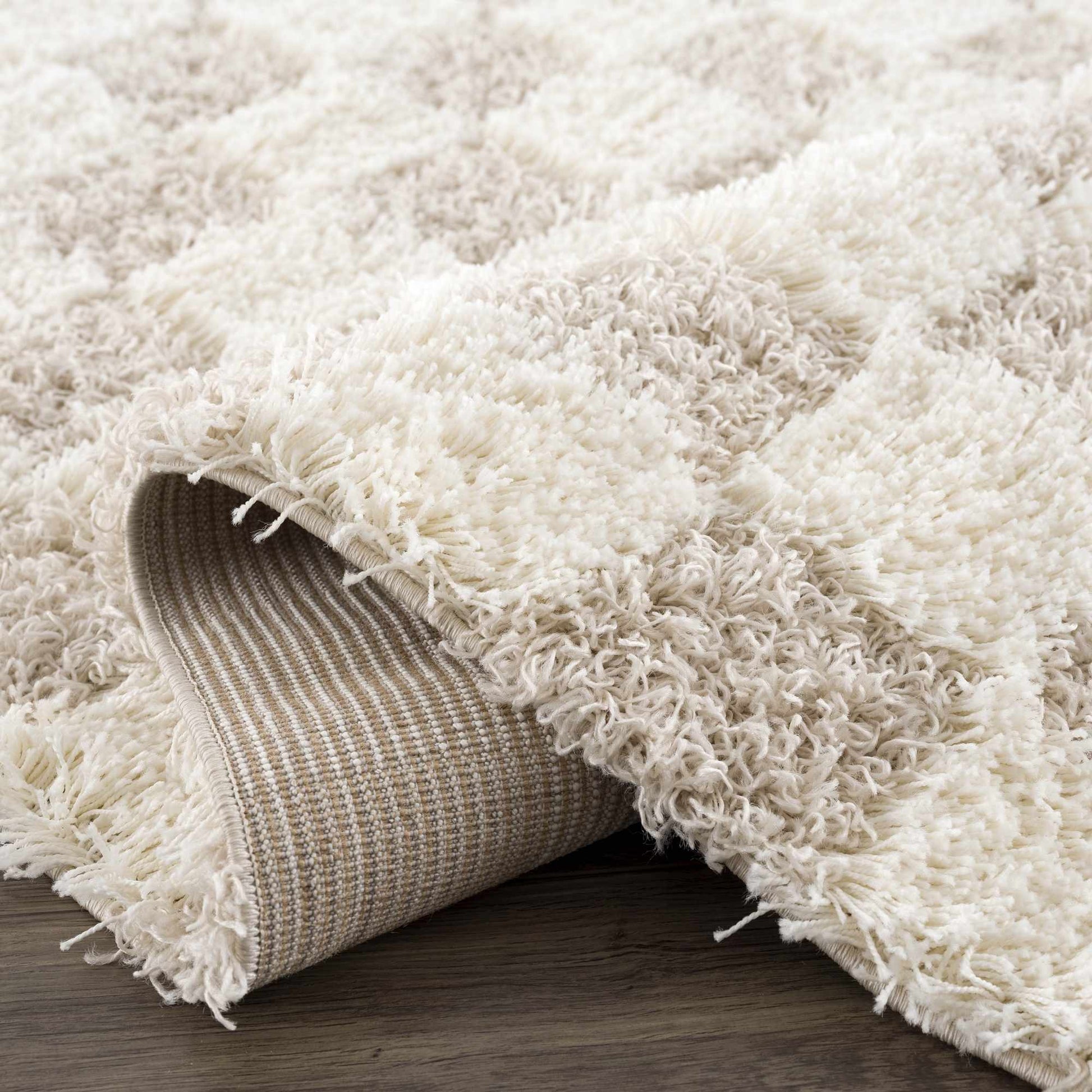 Atira Light Brown Checkered Area Rug - Marsh and Manor Collective