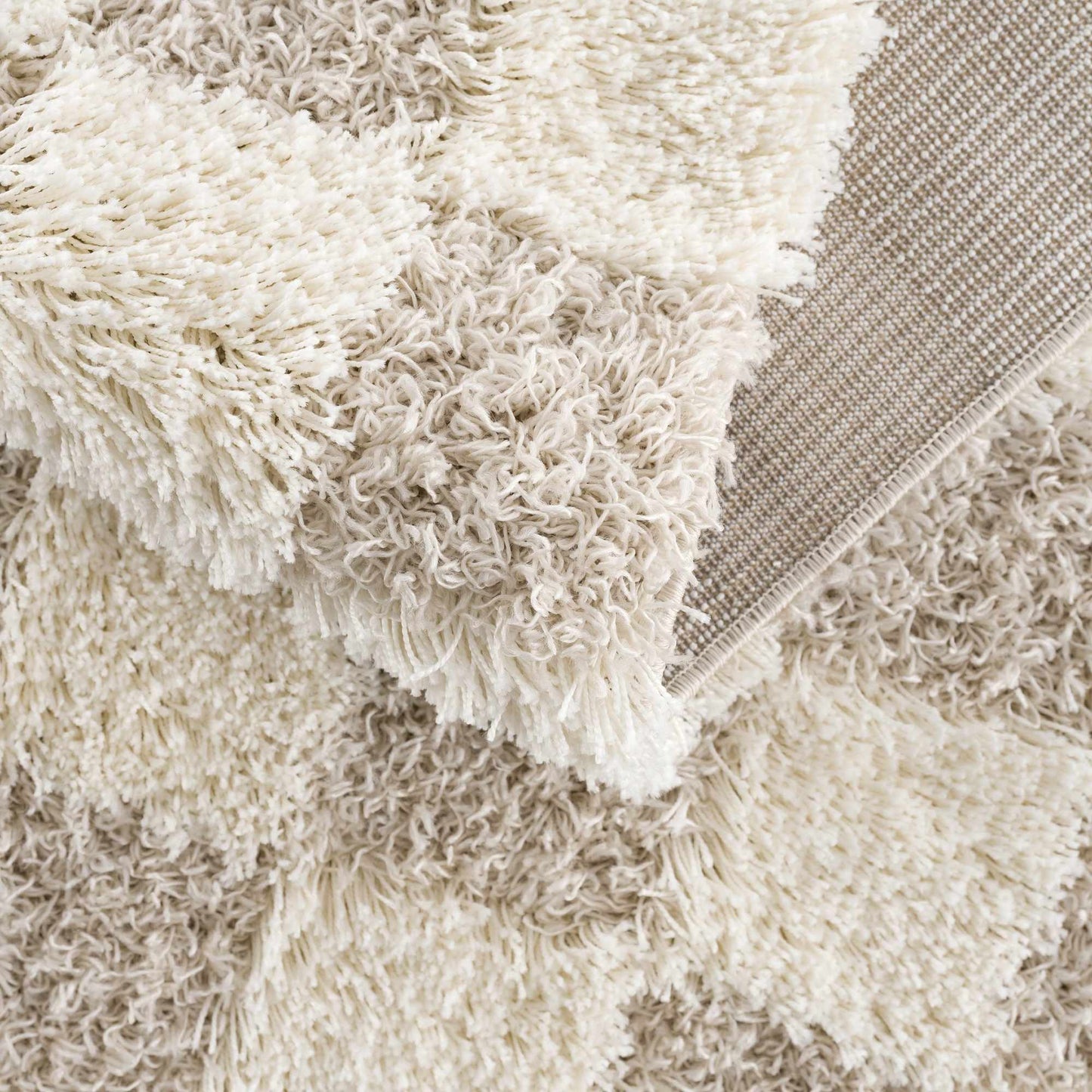 Atira Light Brown Checkered Area Rug - Marsh and Manor Collective